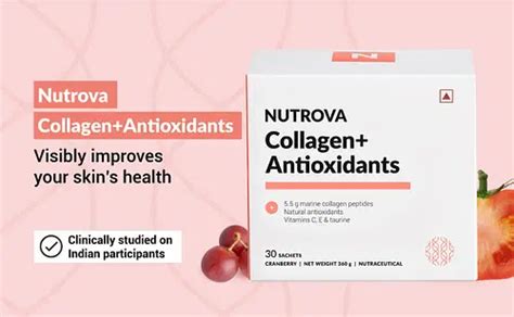 Nutrova Collagen Antioxidants 360g 30 Sachets 12g Per Sachets