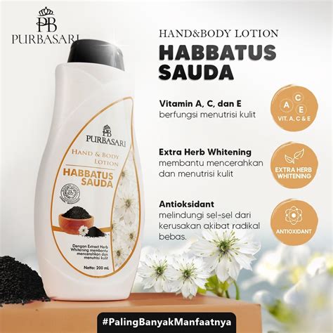 Jual Purbasari Hand Body Lotion Habbatussauda Ml Shopee Indonesia