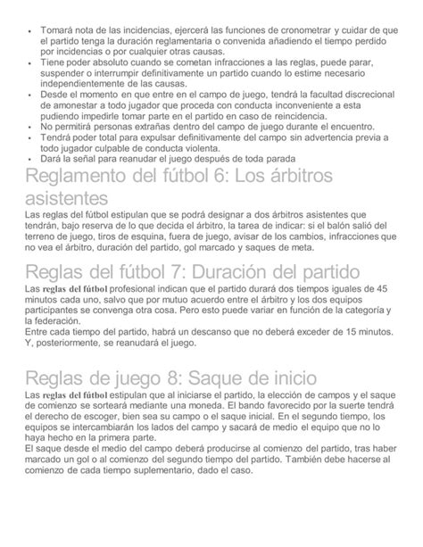 Reglas Del Futbol Pdf Descarga Gratuita