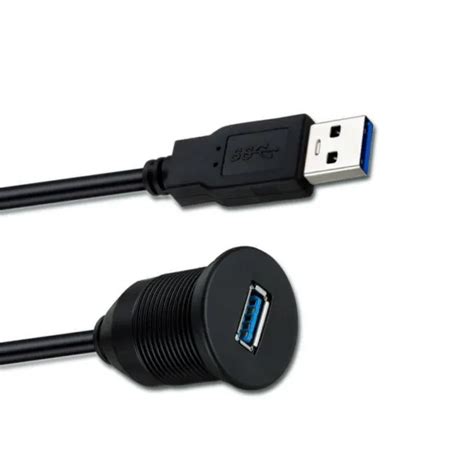 Panneau De Tableau De Bord Voiture Cable D Extension Usb Montage Flush