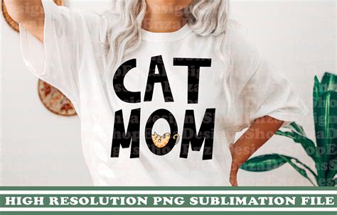 Cat Mom Png Cat Mom Sublimation Designs Cat Mom Coffee Mug Etsy