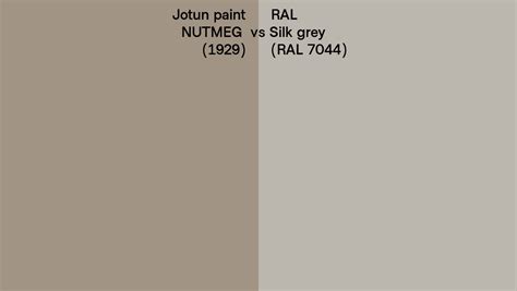 Jotun Paint Nutmeg 1929 Vs Ral Silk Grey Ral 7044 Side By Side