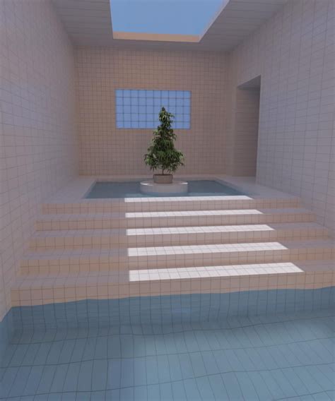 Liminal Pool Room Render I Made For 420 R Trees