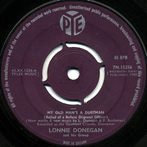 Lonnie Donegan And His Group My Old Man S A Dustman 1960 Push Out