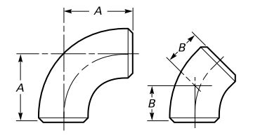 Dimensions And Dimensional Tolerances Of Long Radius Elbows