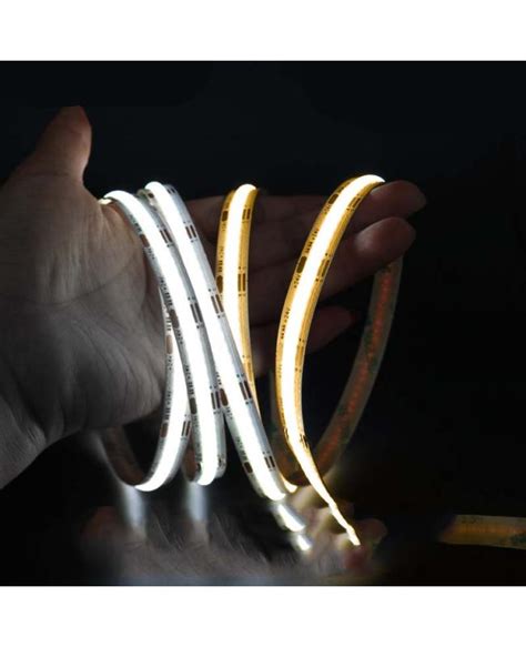 24V Tunable White COB LED Strips 2700K 6500K Adjustable 5M