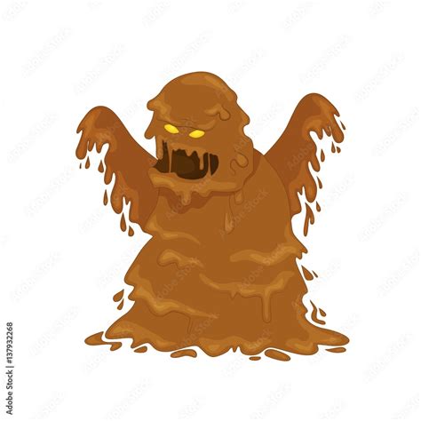 Mud Monster. Vector illustration Stock Vector | Adobe Stock