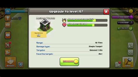 Archer Tower Level 1 To 21 Coc Short Subscribe Youtube