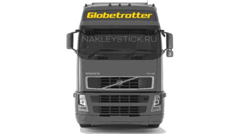 Наклейка "Globetrotter" на грузовик Volvo серии FH
