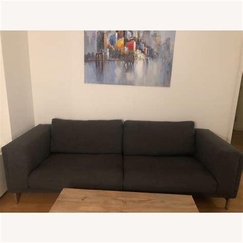 Ikea Dark Grey 3 Seater Sofa Aptdeco