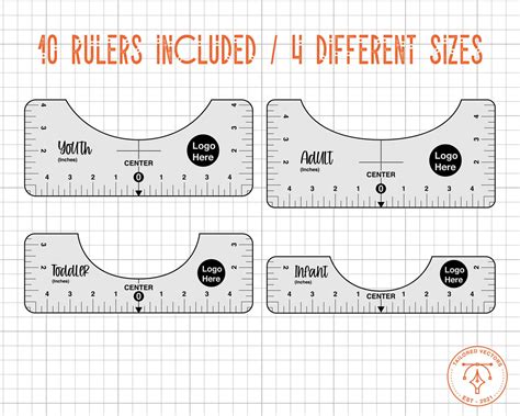 Tshirt Ruler Svg Bundle Tshirt Alignment Tool Svg Centering Etsy