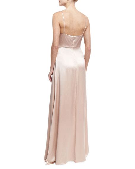 Jill Jill Stuart Sleeveless Satin Slip Gown