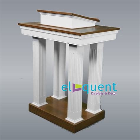 Four Pillar Wooden Church Pulpit Eloquent Displays Decor