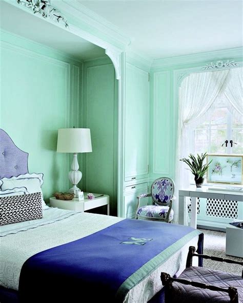 Tom Scheerer lonny mint green bedroom walls - Laurel Home