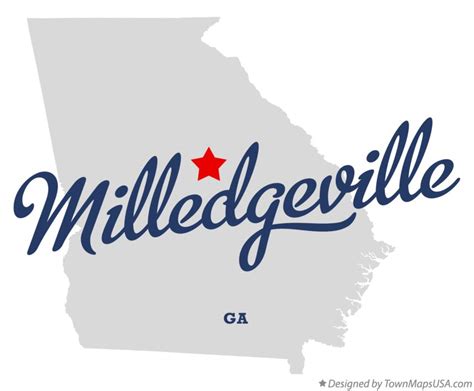 Map Of Milledgeville Ga Georgia