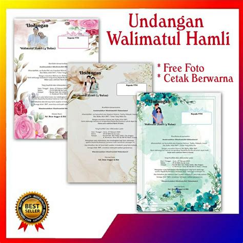 Jual Undangan Walimatul Hamli Undangan Tasyakuran Kehamilan Walimatul