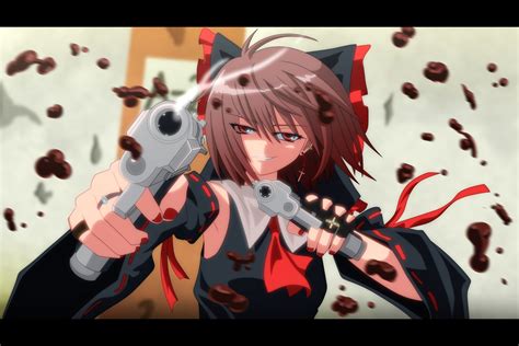 Bow Gun Hakurei Reimu Japanese Clothes Miko Tagme Tomon Slash