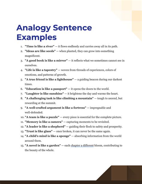 Analogy Sentence 100 Examples How To Write Tips