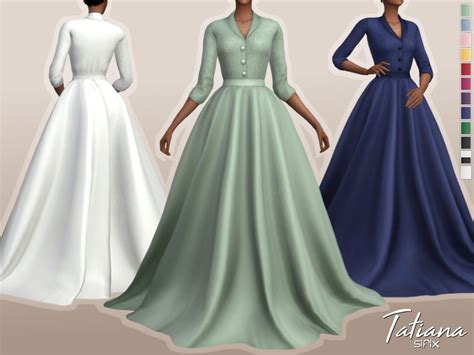 Sifix S Tatiana Dress Sims Dresses Sims Sims Mods Clothes