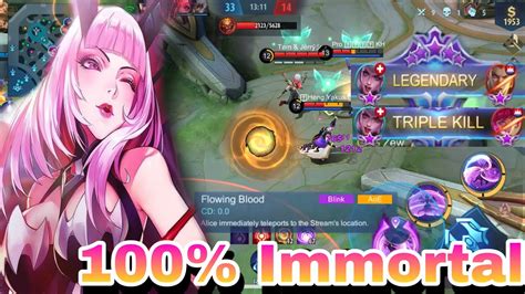 100 Immortal Top Global Alice Full Gameplay Alice Best Build 2021