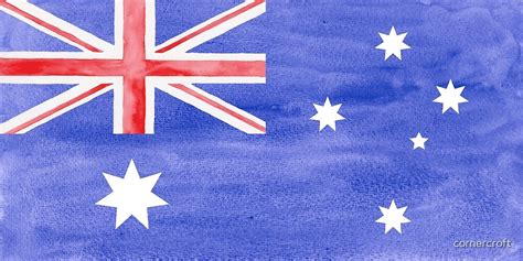 Watercolour Australia Flag By Cornercroft Redbubble