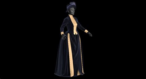 Dress Lady 19th Century 3d Model 39 Obj Fbx 3ds Max Free3d