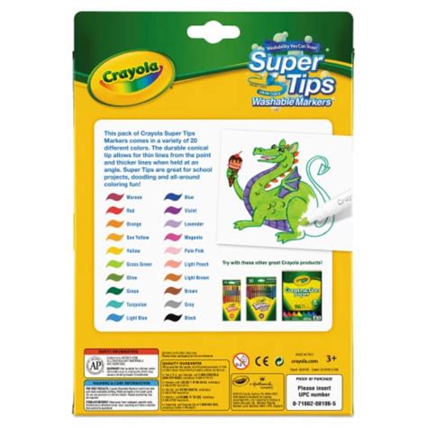 Crayola Washable Super Tips Markers 20 Pc Fred Meyer