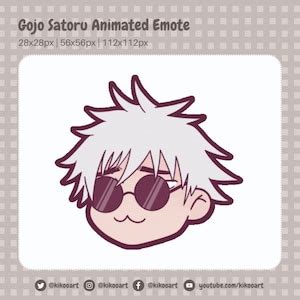 Gojo Satoru Animated Emote Twitch Emotes Discord Emotes Streaming ...