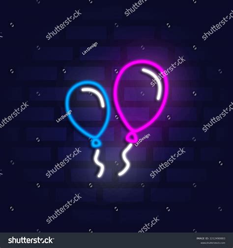 Vector Realistic Isolated Neon Sign Balloons Stock Vector Royalty Free 2212490883 Shutterstock