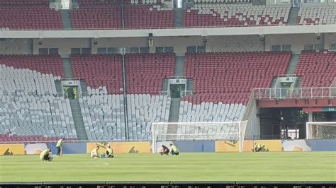 Kondisi Terbaru Lapangan Di Stadion Gelora Bung Karno Jelang Laga