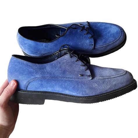 Blue Suede Oxford Shoes Blue Suede Oxford Style Depop