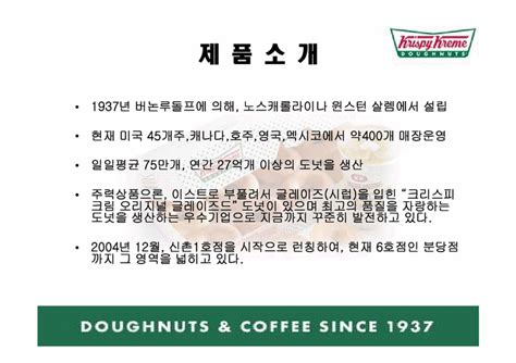 마케팅 크리스피 크림 도넛 Krispy Kreme Doughnut 경제경영