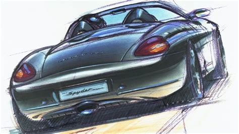 Dulu Sketsa Porsche Boxster Masih Dikerjakan Freehand Begini Hasilnya