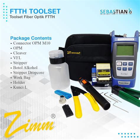 Jual FTTH Toolset Fiber Optik Tool Kit Fiber Optic OPM VFL Cleaver