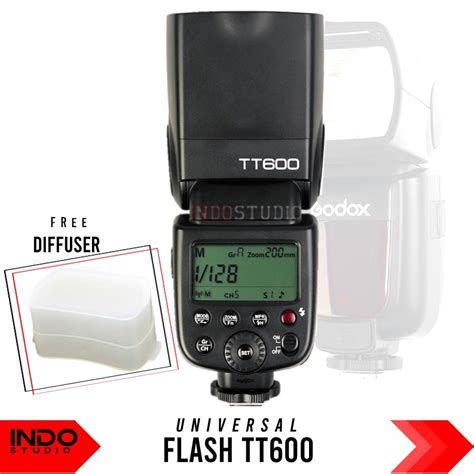 Jual INDOSTUDIO Flash Universal Godox TT600 FREE DIFFUSER Flash