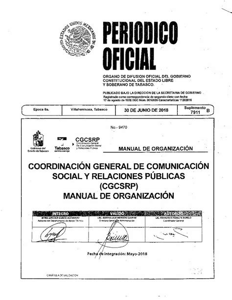 Pdf Coordinaci N General De Comunicacion Social Y Periodicos Tabasco