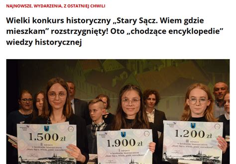 Pisz O Nas Wielki Konkurs Historyczny Stary S Cz Wiem Gdzie