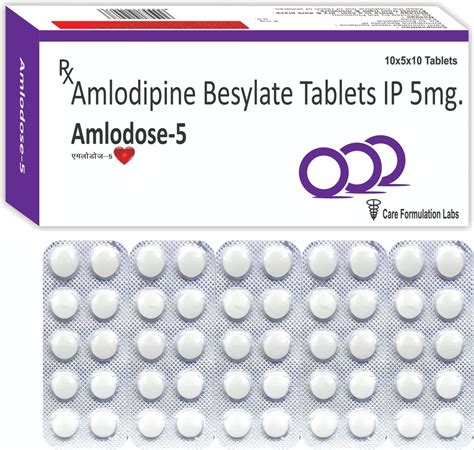 Amlodose Amlodipine Besylate Tablets Ip 5mg Care Formulation Labs