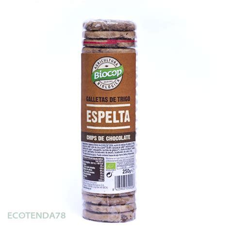 GALLETAS DE ESPELTA CON CHIPS DE CHOCOLATE 250G BIOCOP Ecotenda78