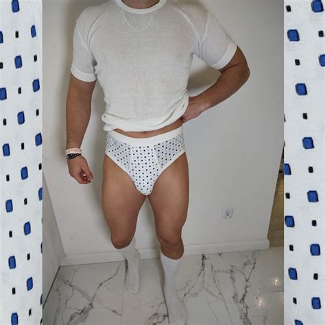 Mens Vintage White Briefs Etsy