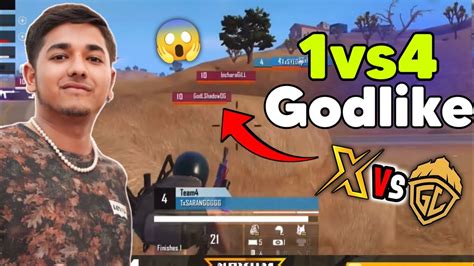 Tx Sarang 1v4 Godlike 👀😱 Tx Vs Godl 4v4 Strong Fight 🔥 Youtube