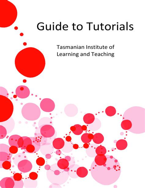 Guide To Tutorials Teaching And Learning