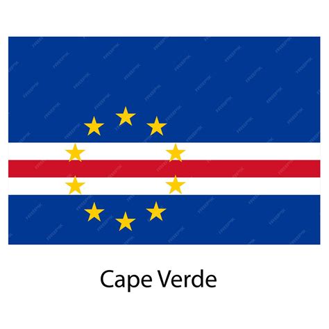 Premium Vector | Flag of the country cape verde vector illustration