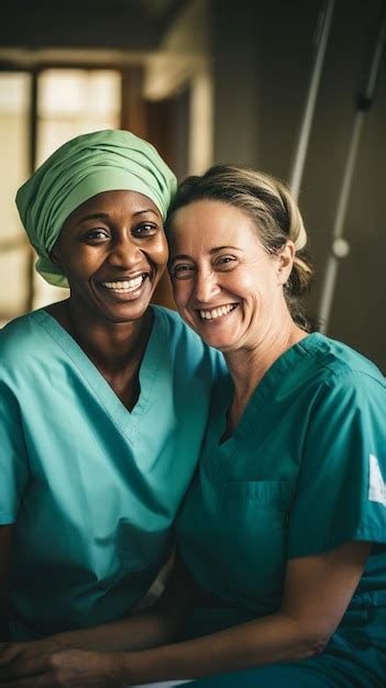 Premium Photo | A woman patient shares a smile with a female nurse