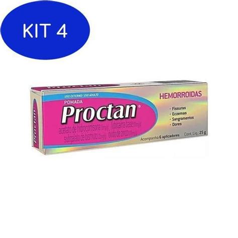 Pomada Para Assadura Intima Adulto - Kit 4 Proctan Pomada 25G Uso Adulto - Creme/ Pomada para Assadura ...