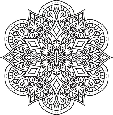 Outline Mandala vector 12616472 Vector Art at Vecteezy