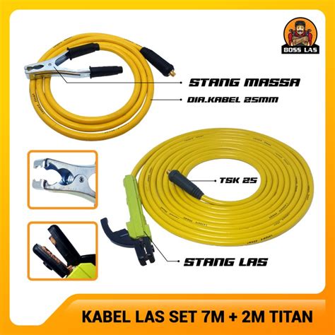 Jual Kabel Las Set Stang Las Set Stang Massa Titan 7 2 Meter 25mm 200