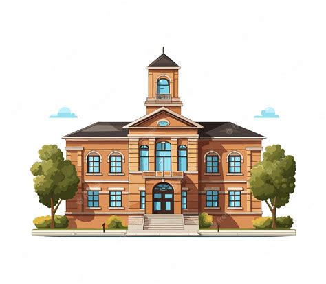 Premium Vector Illustration Of A School Building Educational