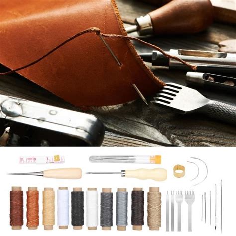 Pcs Kit De Couture En Cuir Outils De Travail En Cuir Pour Bricolage