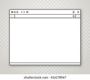 Opened Browser Window Template Past Your Stock Vector Royalty Free